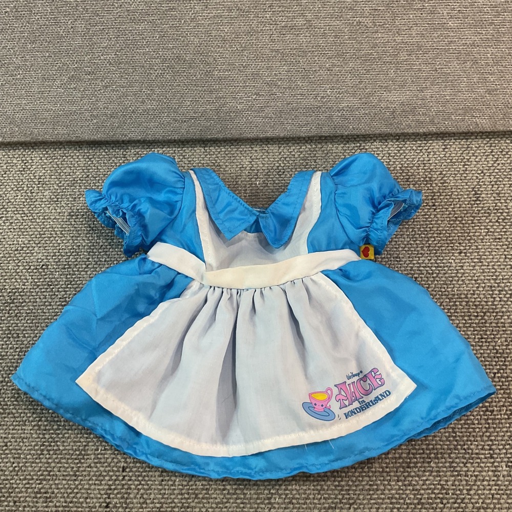 Build-A-Bear Disney Alice in Wonderland Blue Dress Apron Plush Outfit Accessory